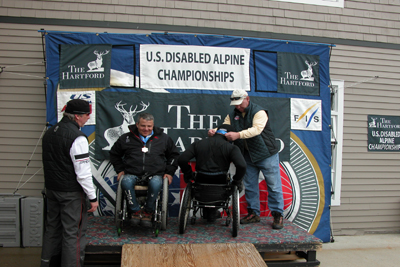 Medal ceremony at the Alphine Nationals in Waterville Valley, NH