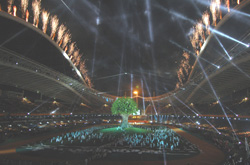 The view from the 2004 Paralympic Games opening ceremonies in Athens