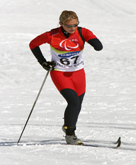 Kelly Underkofler competing in Biathalon