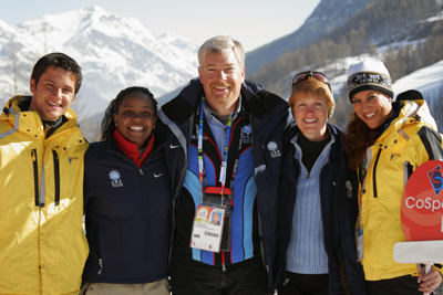 John Carideo and colleagues at the Torino Games