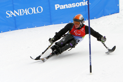 Laurie Stephens competing at Torino